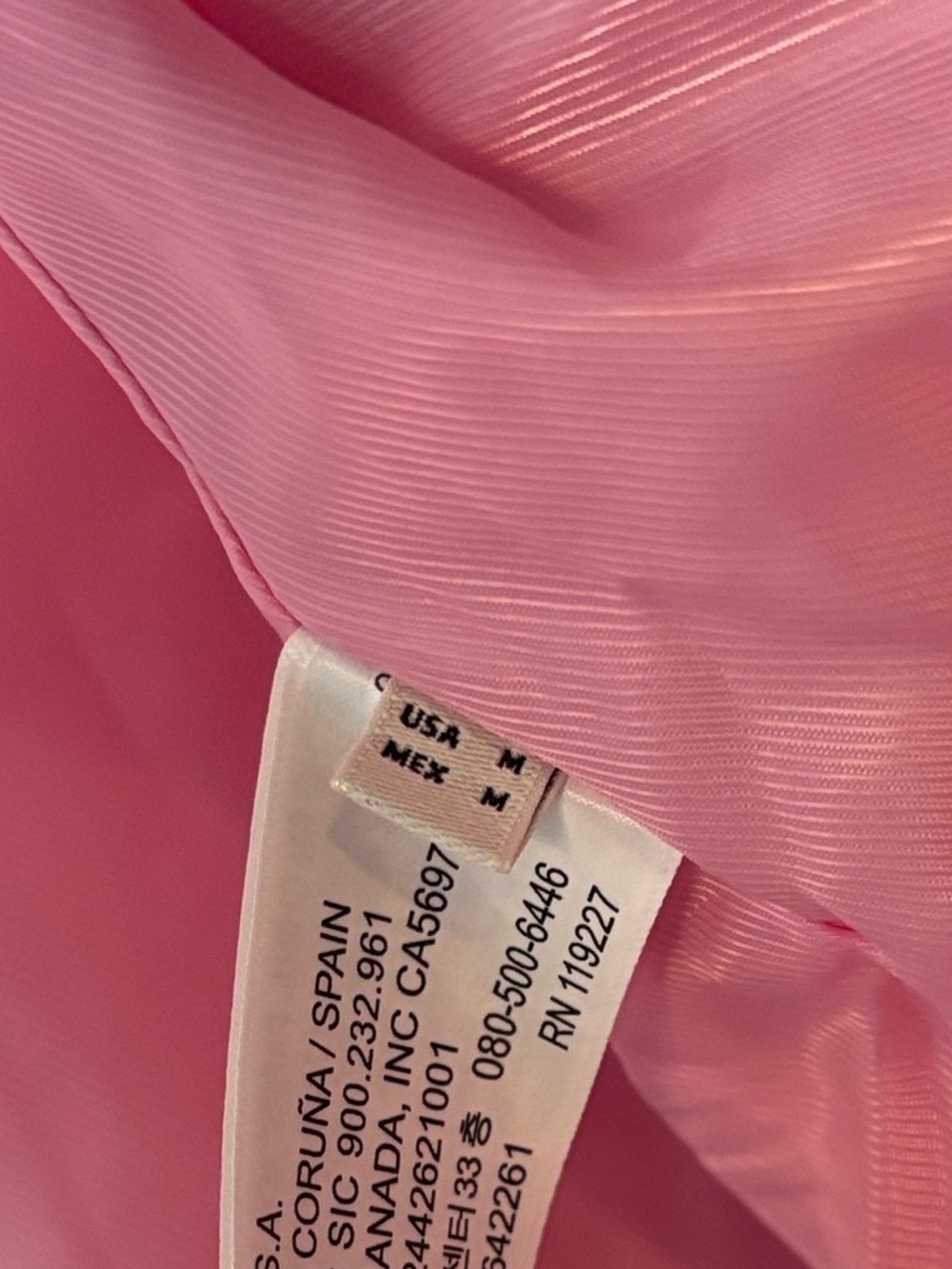 Massimo Dutti Studio NWOT Textured Bouclé Cropped Jacket Bubblegum Pink Medium - Picture 7 of 10